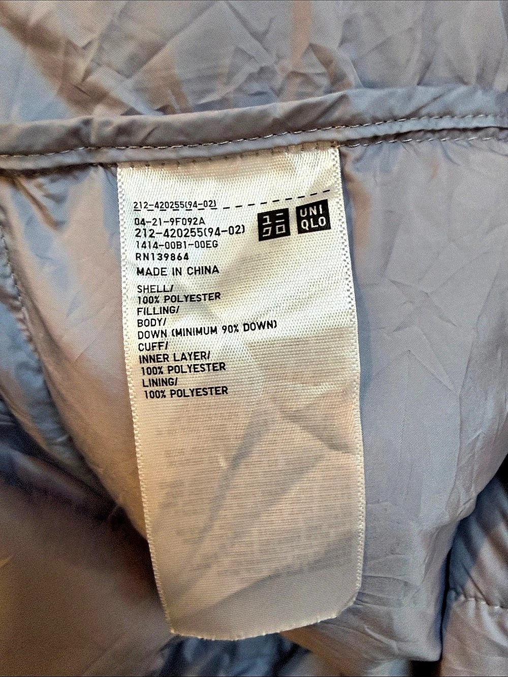 Uniqlo Lilac Ultra Light Down Long Coat - Picture 4 of 5